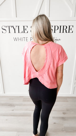 Cindy Open Back Boxy Tee