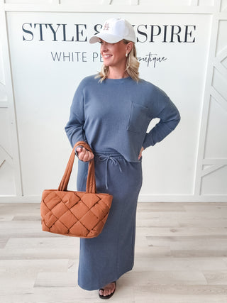 Arlan Cloudy Knit Maxi Skirt