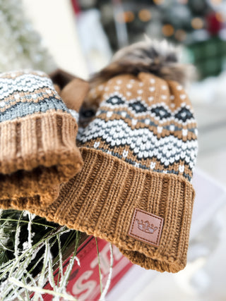 Winter Pattern Pom Hats *Final Sale*
