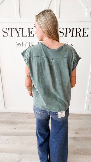 Marlys Cap Sleeve Henley