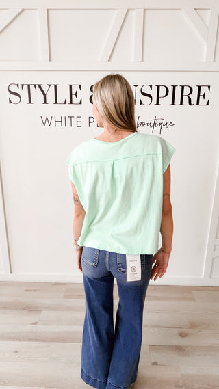 Marlys Cap Sleeve Henley