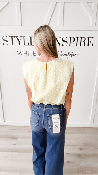 Gretchen Bubble Hem Eyelet Tank