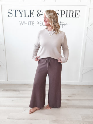 Fiona Cloud Knit Wide Leg Pants