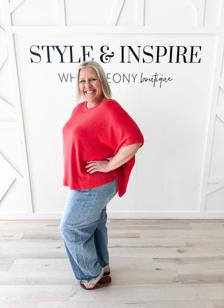 Nancy Boatneck Modal Half Sleeve Top *final sale*