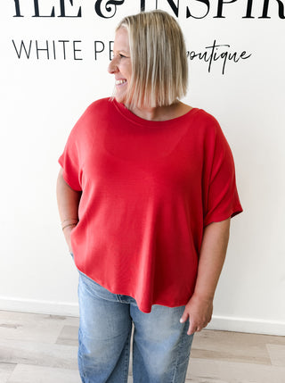 Nancy Boatneck Modal Half Sleeve Top *final sale*