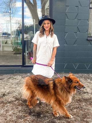 Indie Rolled Short Sleeve Dress