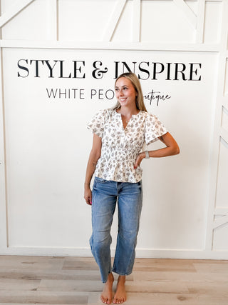 Kay Floral Peplum Top