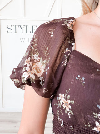 Nancy Floral Midi Dress
