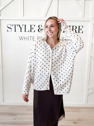 Megan Polka Dot Cardigan