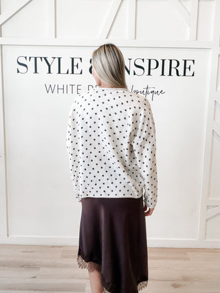Megan Polka Dot Cardigan