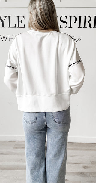 Wanda Contrast Stitch Sweatshirt
