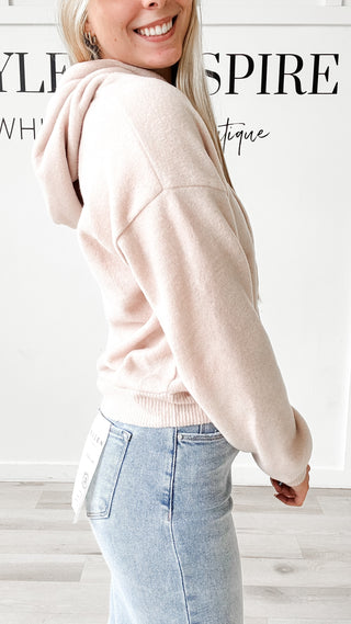 Karmen Brushed Hooded Top