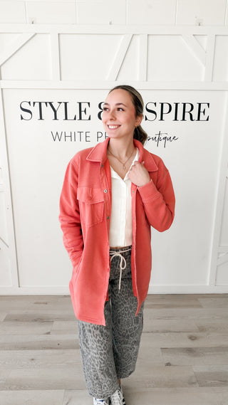 Caroline Front Snap Shacket