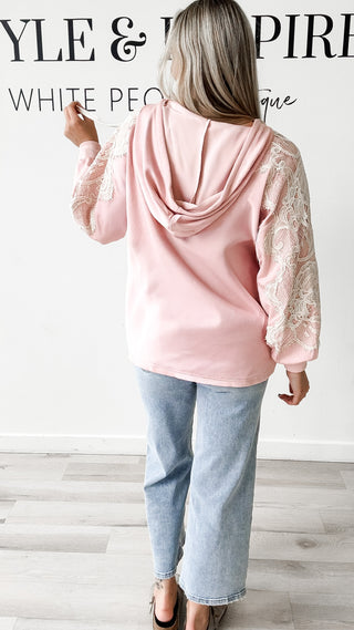 Colleen Lace Sleeved Hoodie