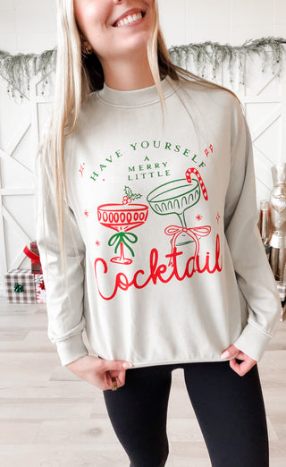Cocktail Graphic Sweatshirt. *Final Sale*