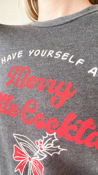 Merry Little Cocktail Graphic Sweatshirt *Final Sale*
