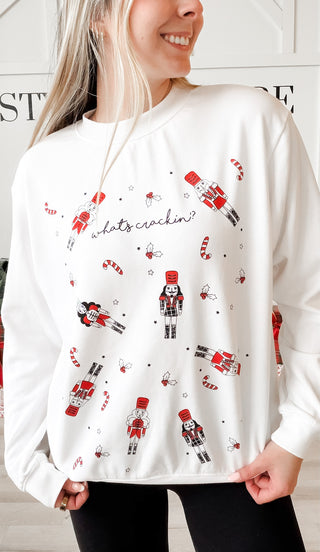 What's Crackin? Nutcracker Graphic Sweatshirt *Final Sale*