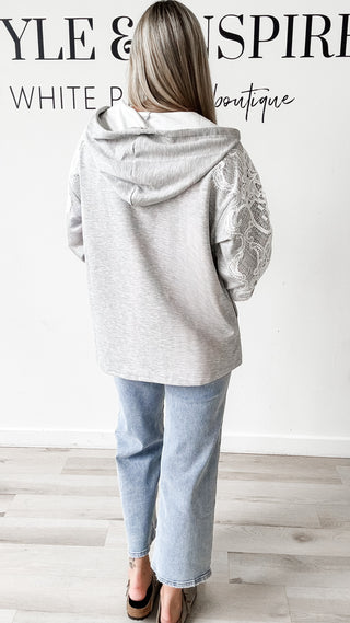 Colleen Lace Sleeved Hoodie