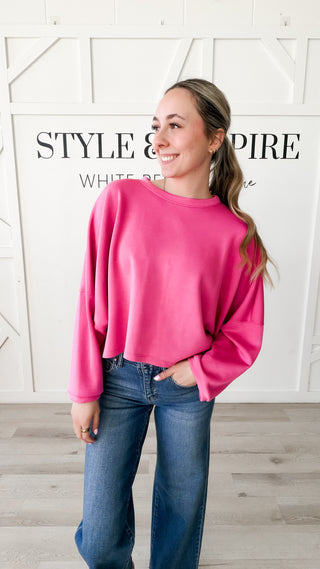 Alana Cropped Dolman Modal Top