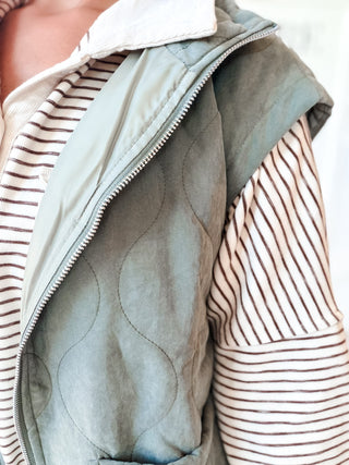 Mary Patch Pocket Puffer Vest