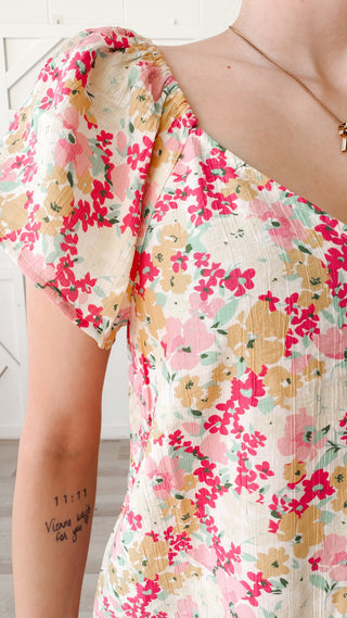 Franny V-Neck Flutter Sleeve Top