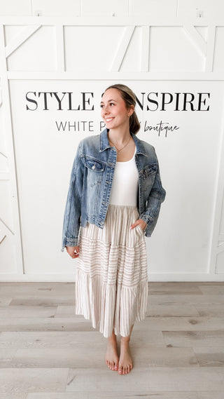 Amari Tiered Skirt Midi Dress