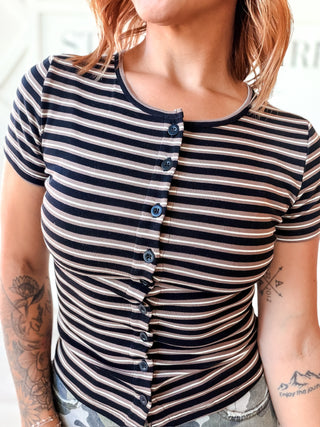 Bonita Front Button Knit Top