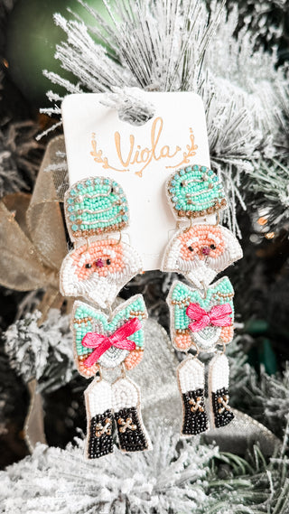 Beaded Nutcracker Earrings  *Final Sale*