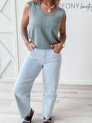 Vervet Striped Barrel Jeans