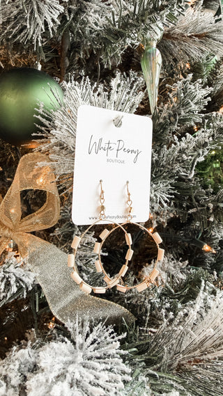 Wood Bead Hoops. *Final Sale*