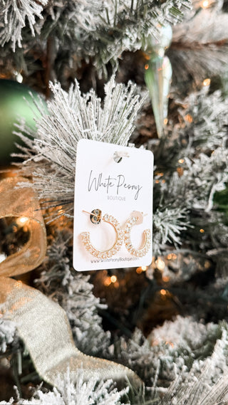 Crystal Cluster Open Hoops