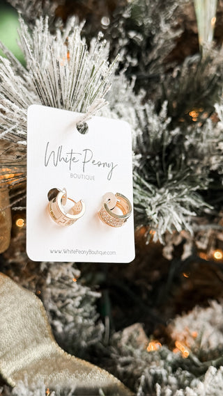 CZ Gold Huggie Hoops. *Final Sale*