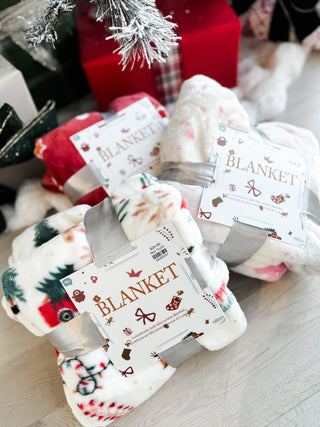 Christmas Flannel Blanket. *Final Sale*