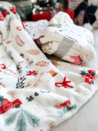 Christmas Flannel Blanket. *Final Sale*