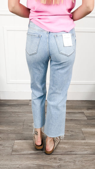 Flying Monkey Ezra Crop Slim Wide Jeans