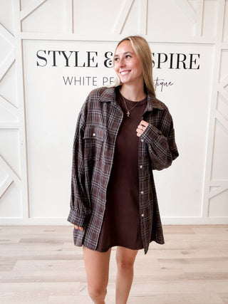 Rachel Oversized Plaid Flannel Shirt