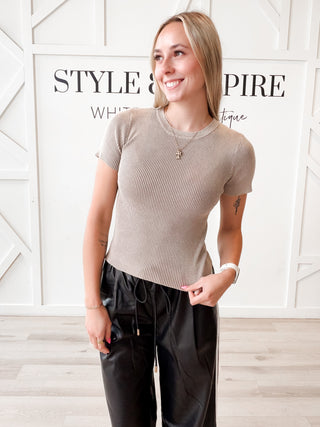 Lydia Ribbed Baby Tee