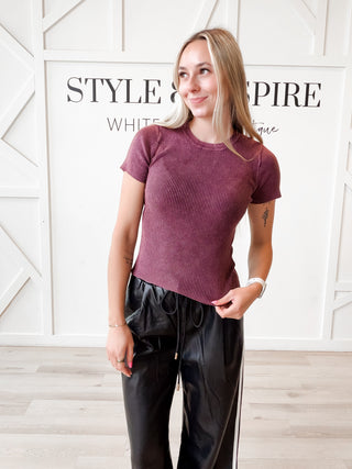 Lydia Ribbed Baby Tee