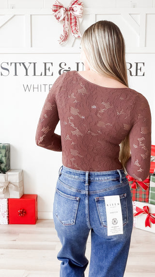 NikiBiki Lace Textured Bodysuit