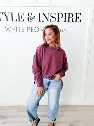 Christina  Oversized Long Sleeve Top