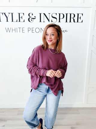 Christina  Oversized Long Sleeve Top