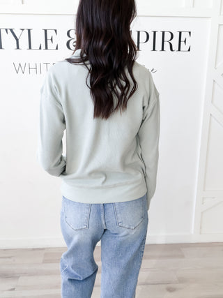 Chrishell Quarter Button Pullover