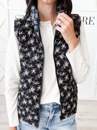 Orleah Floral Quilted Vest