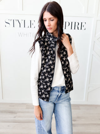 Orleah Floral Quilted Vest