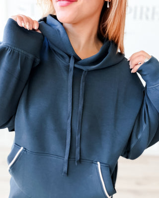 Monica Modal Piping Hoodie