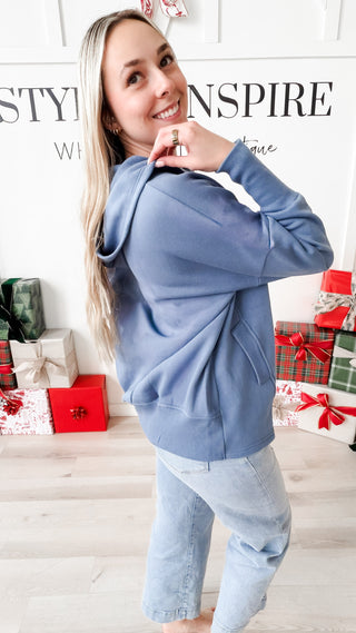 Neecy Half Snap Hooded Sweatshirt *Final Sale*