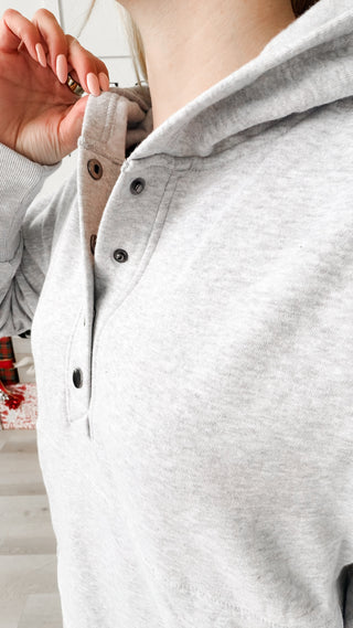 Neecy Half Snap Hooded Sweatshirt *Final Sale*