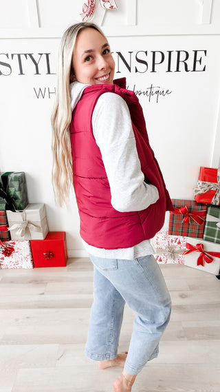 Armani High Neck Puffer Vest *FINAL SALE*