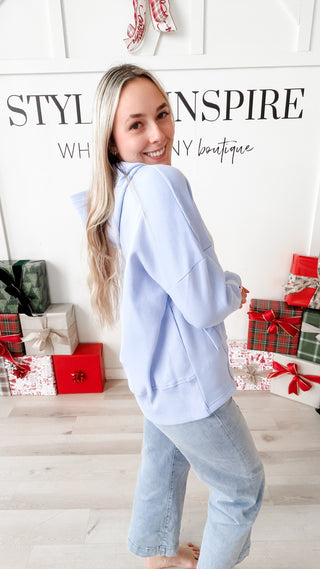 Neecy Half Snap Hooded Sweatshirt *Final Sale*