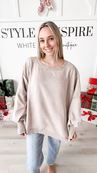 Monica Batwing High Low Sweatshirt *Final Sale*